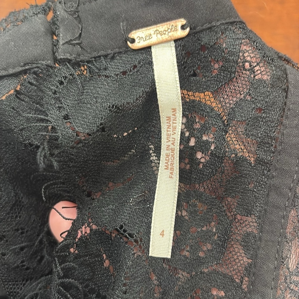 Free People Black lace mini dress - Picture 7 of 8